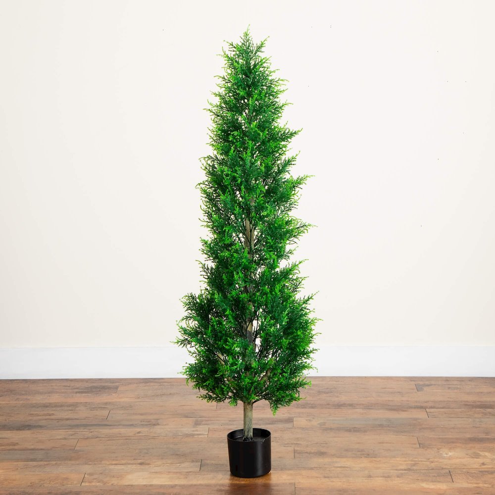 5ft. UV Resistant Artificial Cypress Tower Tree (Indoor/Outdoor). Picture 2