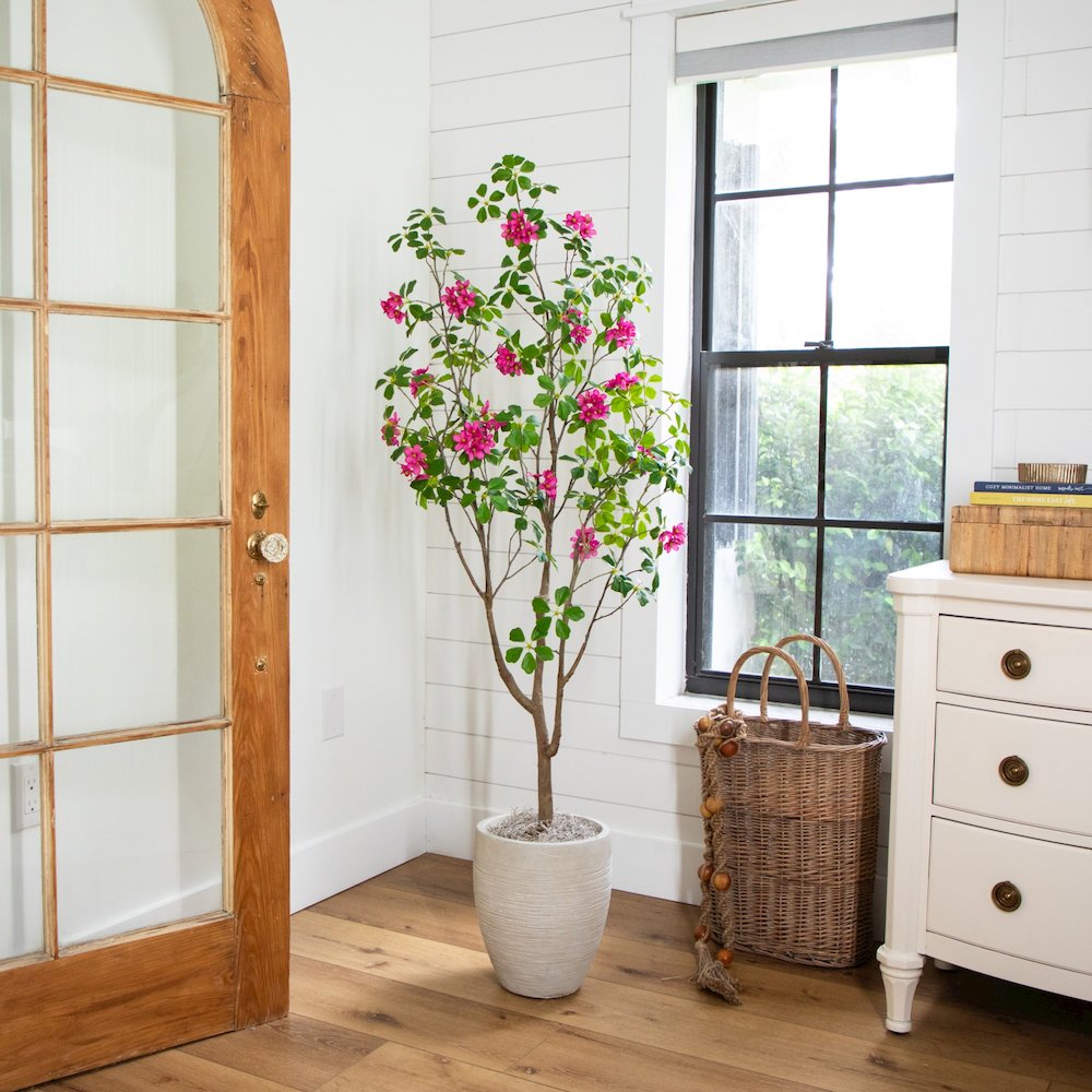 5ft. Artificial Dogwood Tree with Real Touch Leaves. Picture 7