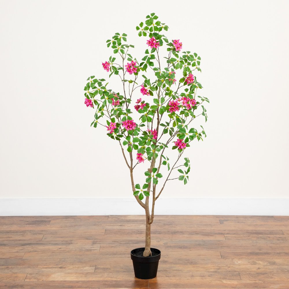 5ft. Artificial Dogwood Tree with Real Touch Leaves. Picture 3