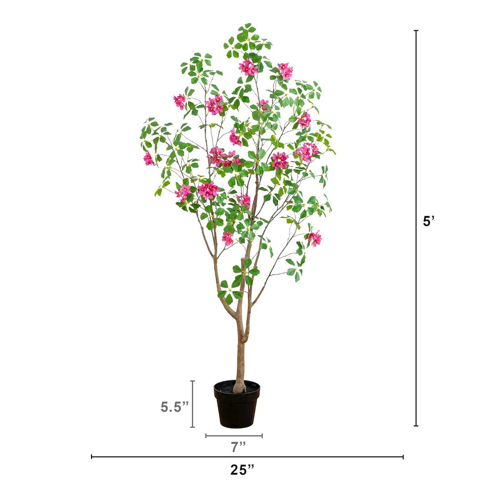 5ft. Artificial Dogwood Tree with Real Touch Leaves. Picture 2