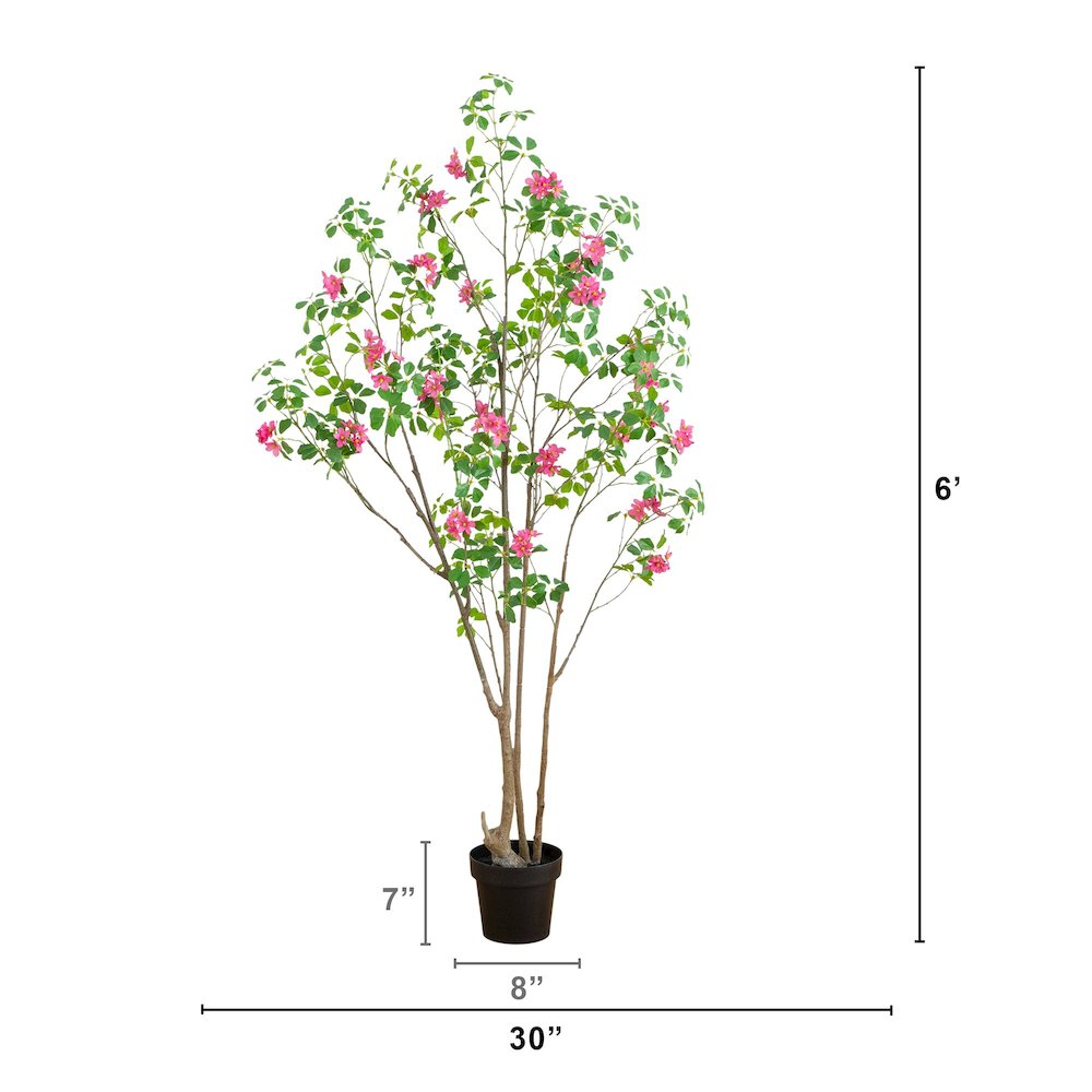 6ft. Artificial Dogwood Tree with Real Touch Leaves. Picture 2