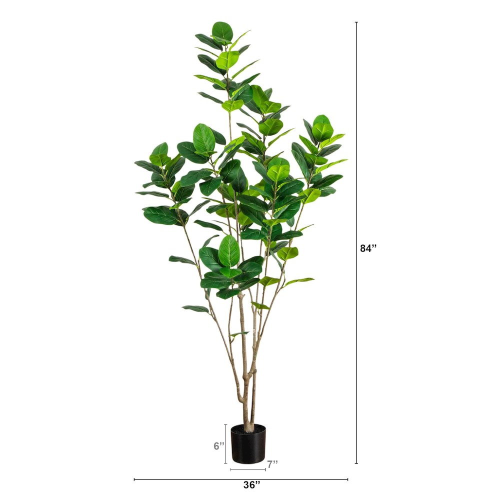 7ft. Artificial Minimalist Audrey Ficus Tree. Picture 5