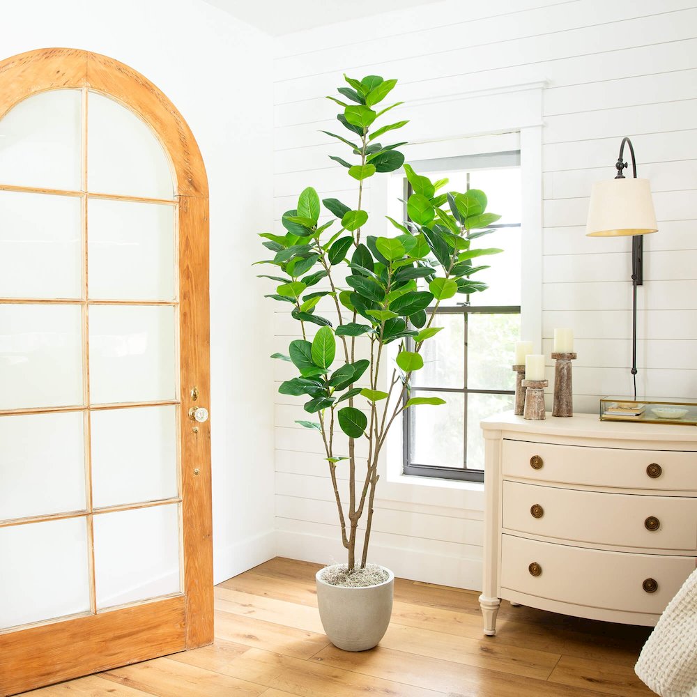 7ft. Artificial Minimalist Audrey Ficus Tree. Picture 2
