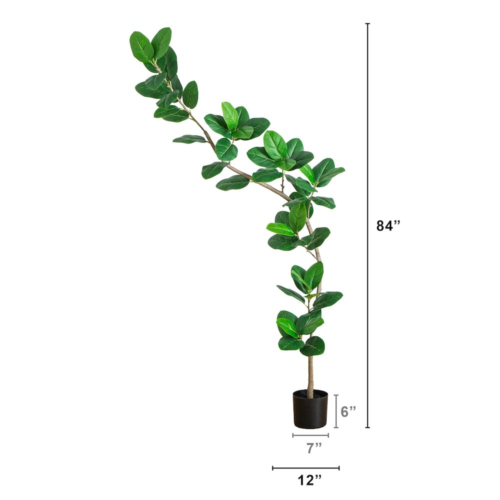 7ft. Artificial Curved Trunk Audrey Ficus Tree. Picture 5