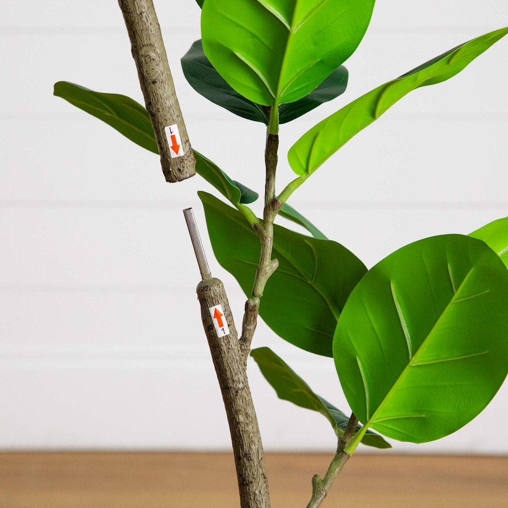 7ft. Artificial Curved Trunk Audrey Ficus Tree. Picture 7