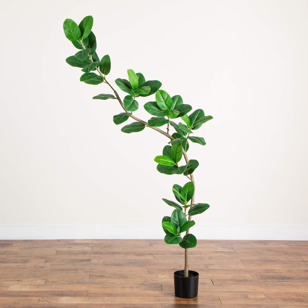 7ft. Artificial Curved Trunk Audrey Ficus Tree. Picture 6