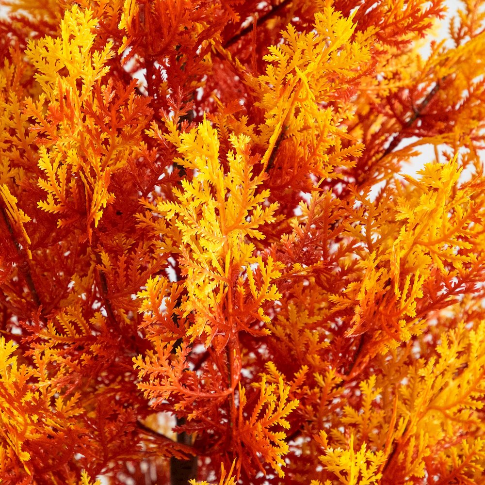 5ft. UV Resistant Autumn Artificial Fall Cedar Tree (Indoor/Outdoor). Picture 6