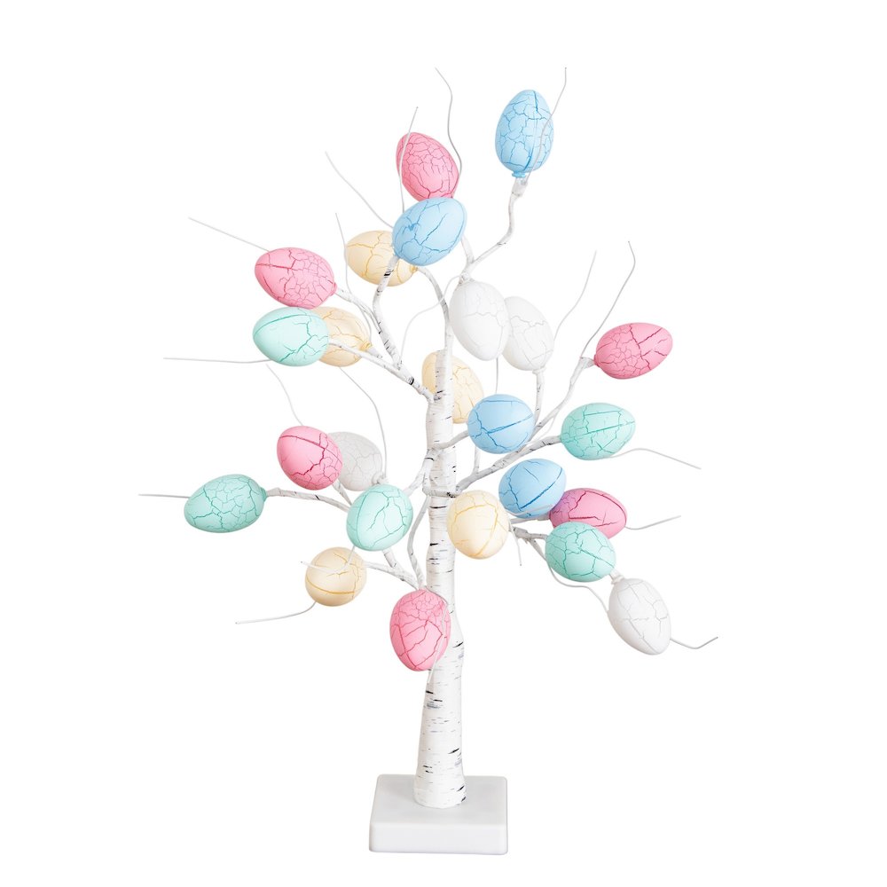 2ft. Pre-Lit Artificial Easter Egg Twig Tree with 24 LED Lights. Picture 1