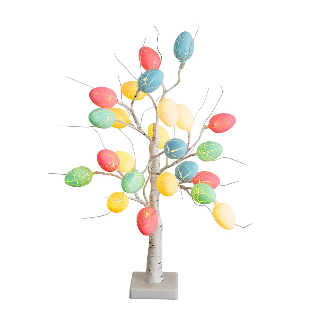 2ft. Pre-Lit Artificial Easter Egg Twig Tree with 24 LED Lights. Picture 8