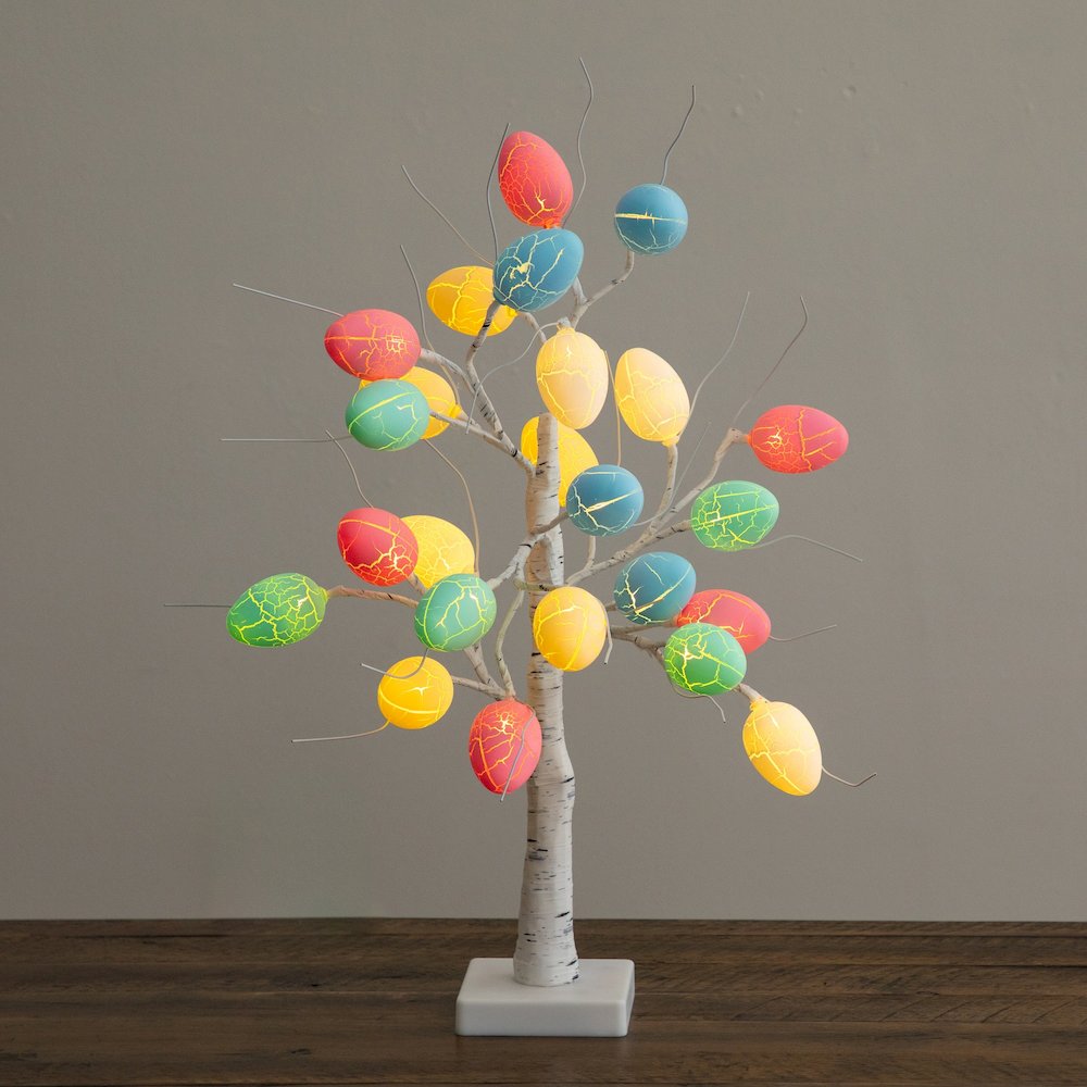 2ft. Pre-Lit Artificial Easter Egg Twig Tree with 24 LED Lights. Picture 6
