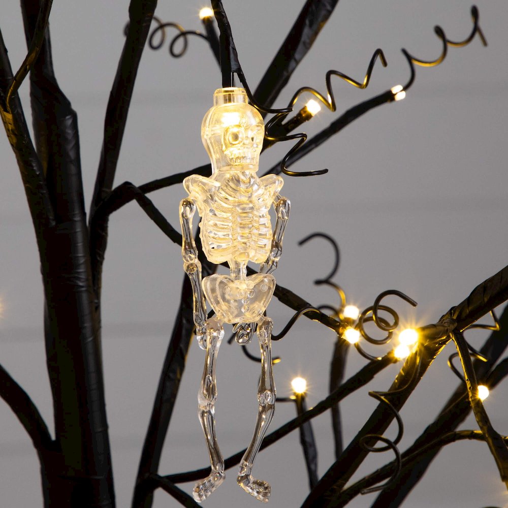 5ft. Pre-Lit Artificial Halloween Pumpkins and Skulls Ornament Tree. Picture 6