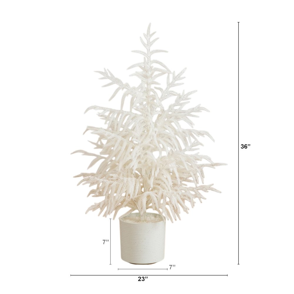 3ft. Artificial Real Touch White Norfolk Island Pine Christmas Tree. Picture 7