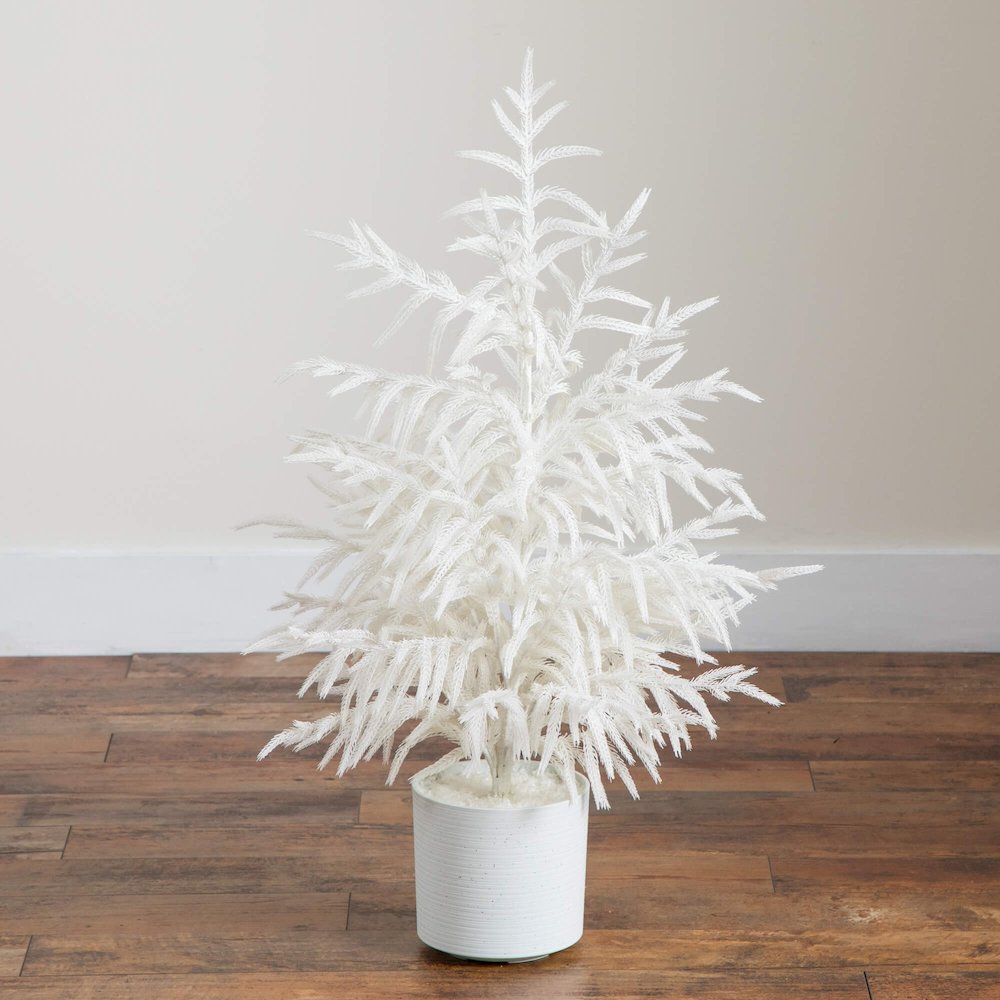 3ft. Artificial Real Touch White Norfolk Island Pine Christmas Tree. Picture 3
