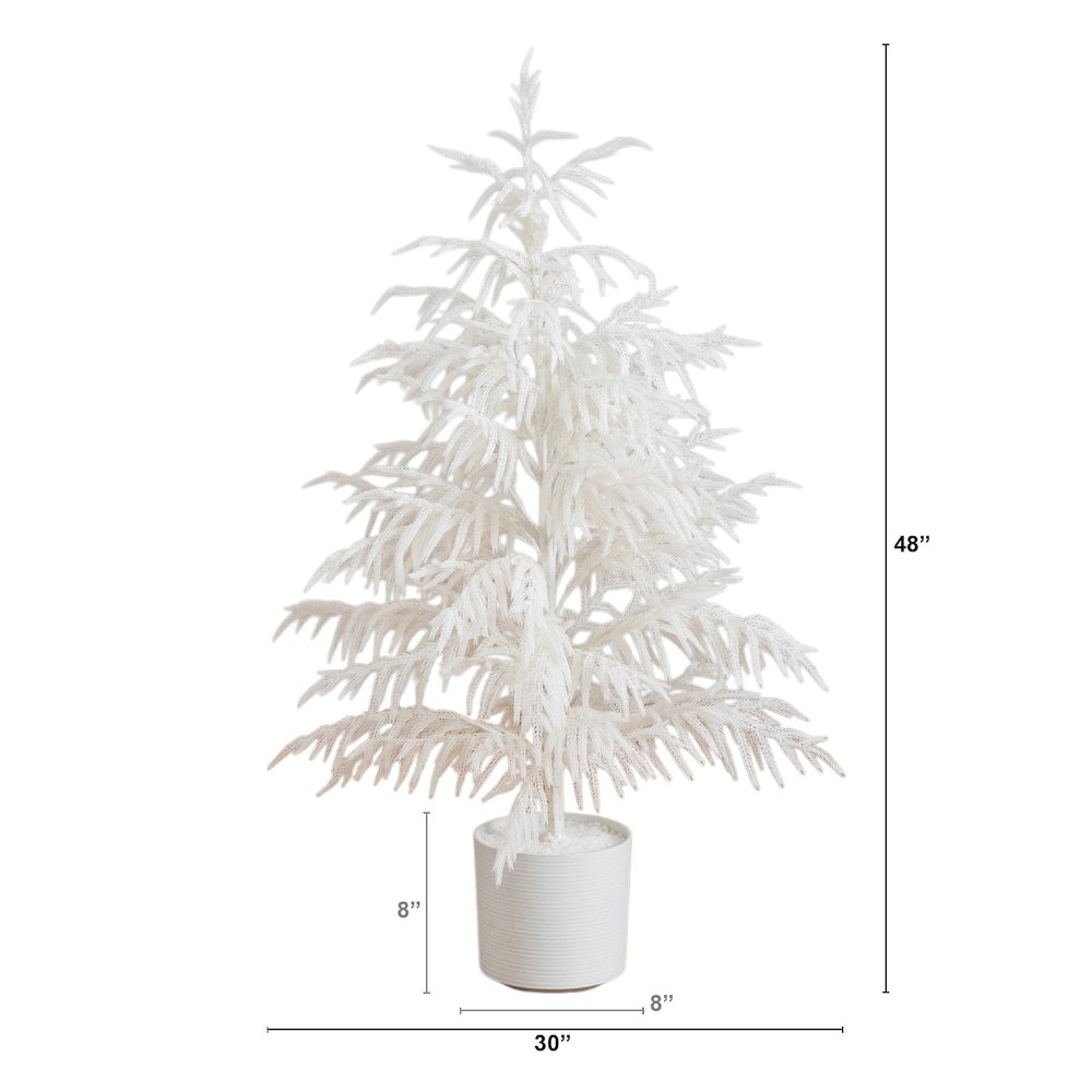 4ft. Artificial Real Touch White Norfolk Island Pine Christmas Tree. Picture 2