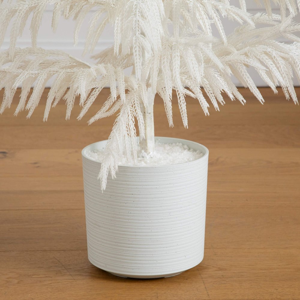 4ft. Artificial Real Touch White Norfolk Island Pine Christmas Tree. Picture 3
