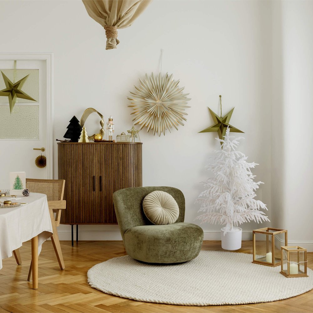 4ft. Artificial Real Touch White Norfolk Island Pine Christmas Tree. Picture 5