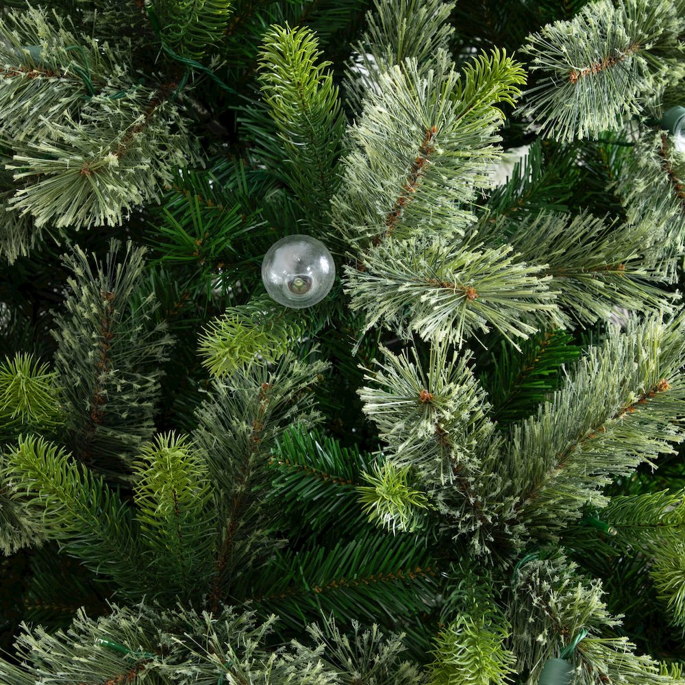 7.5ft. Artificial Christmas Tree with 450 Clear Globe Bulbs and LED Lights. Picture 9