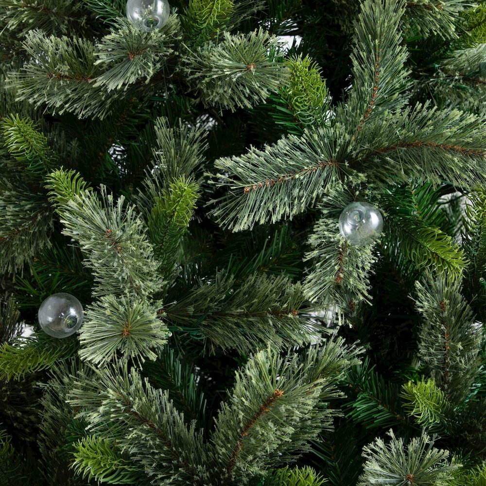 7.5ft. Artificial Christmas Tree with 450 Clear Globe Bulbs and LED Lights. Picture 4