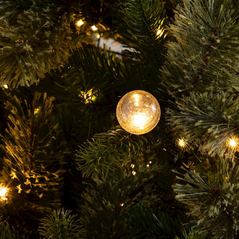 7.5ft. Artificial Christmas Tree with 450 Clear Globe Bulbs and LED Lights. Picture 5