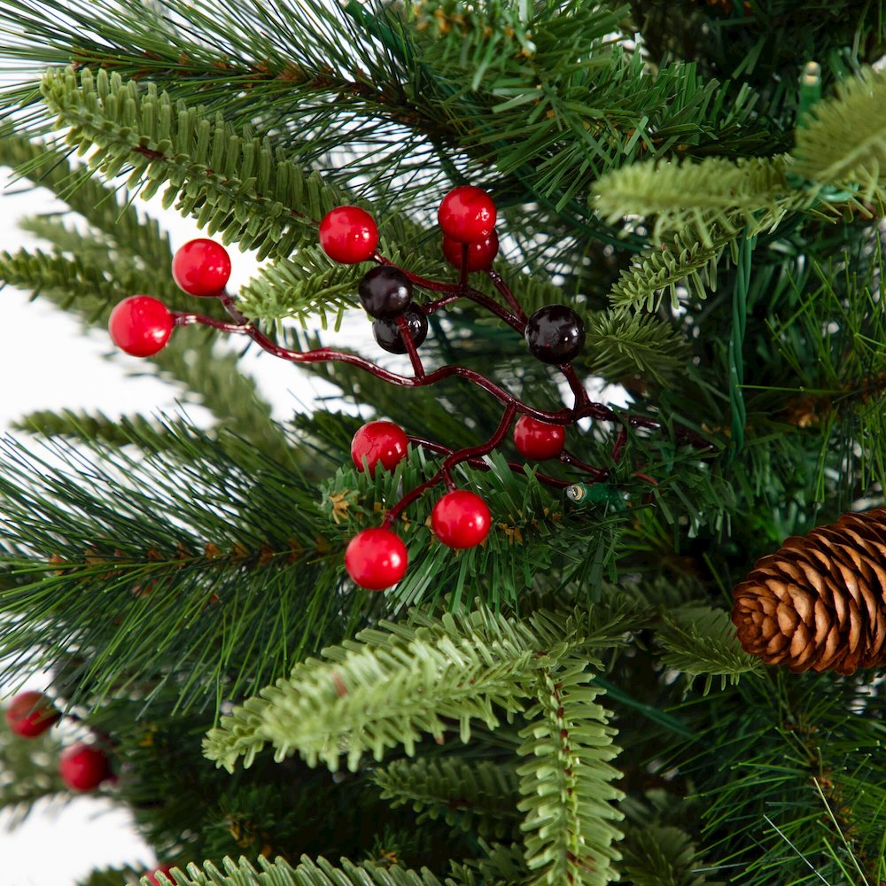 Pre-Lit Artificial Christmas Holiday 5 Piece Bundle with Pinecones & Berries. Picture 11