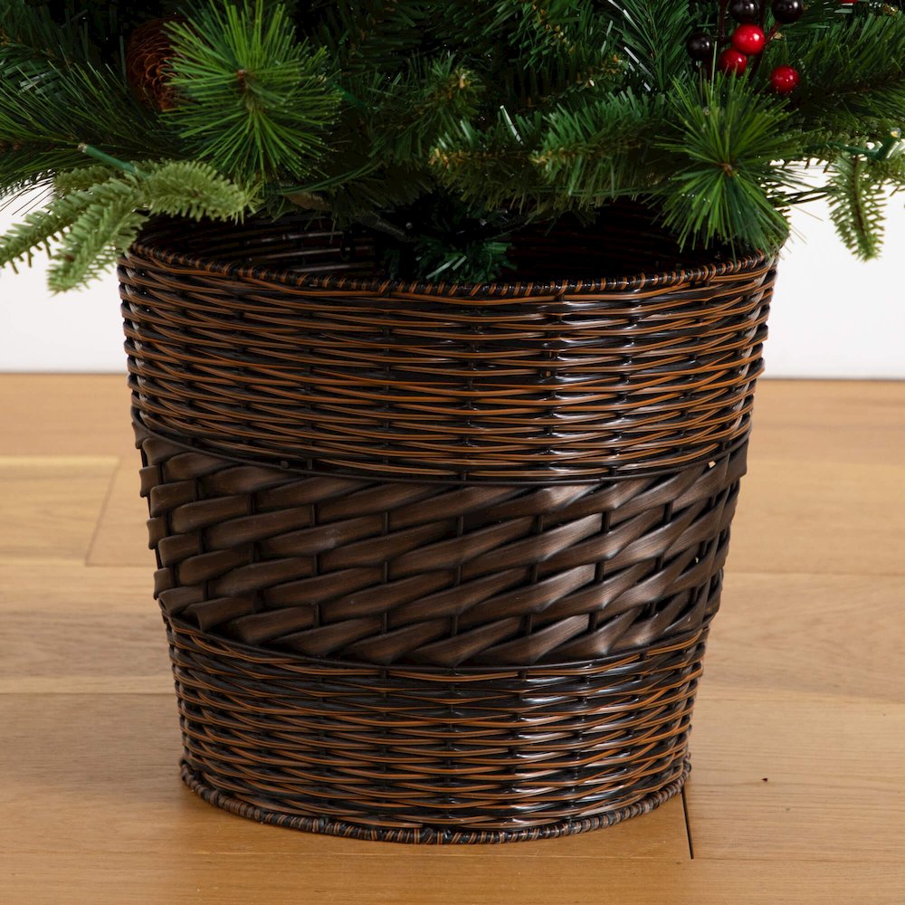 Pre-Lit Artificial Christmas Holiday 5 Piece Bundle with Pinecones & Berries. Picture 7