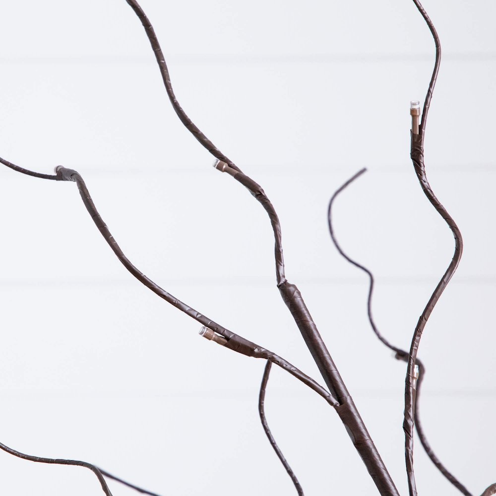 3ft. 5ft. 6ft. Artificial Brown Birch Trees with LED Lights - Set of 3. Picture 9