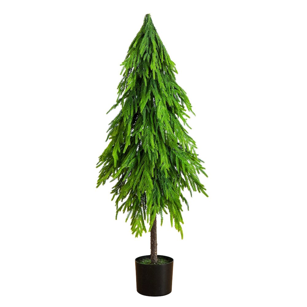 4ft. Artificial Real Touch Down Swept Norfolk Pine Tree with Natural Look. Picture 1