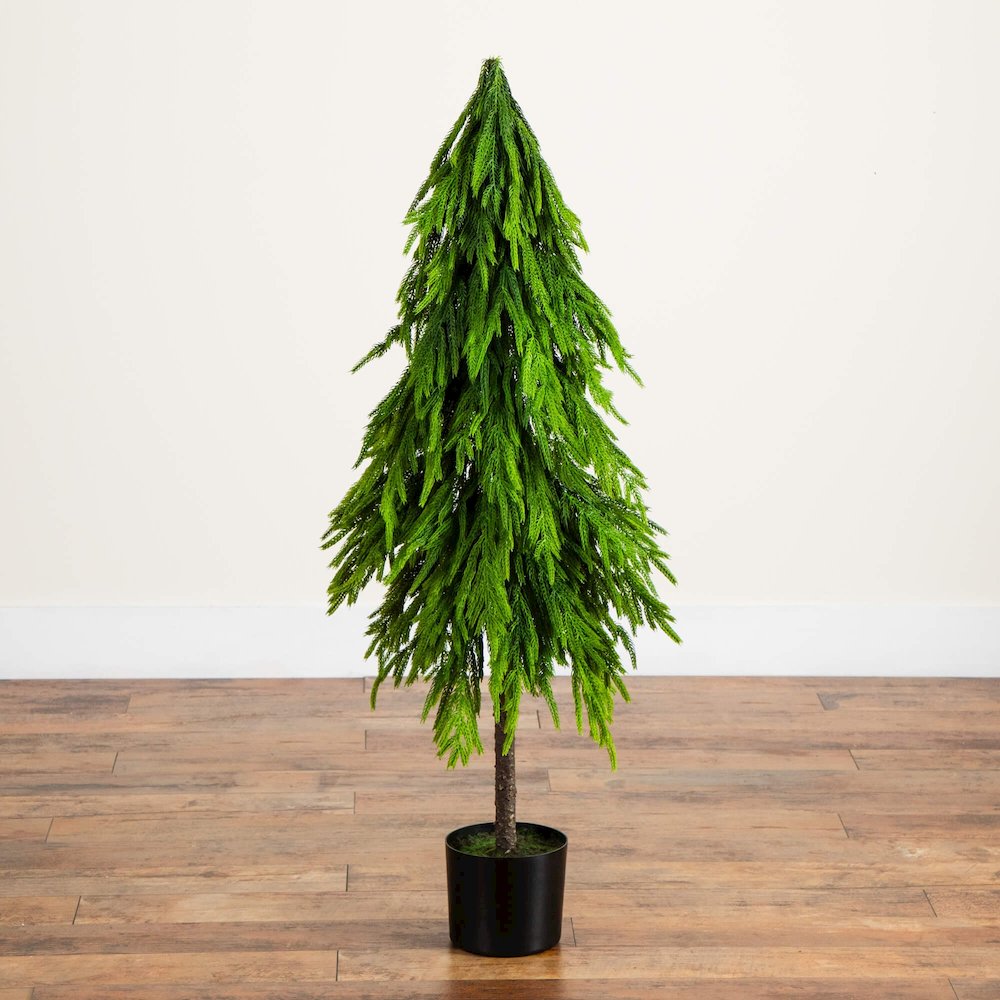 4ft. Artificial Real Touch Down Swept Norfolk Pine Tree with Natural Look. Picture 2