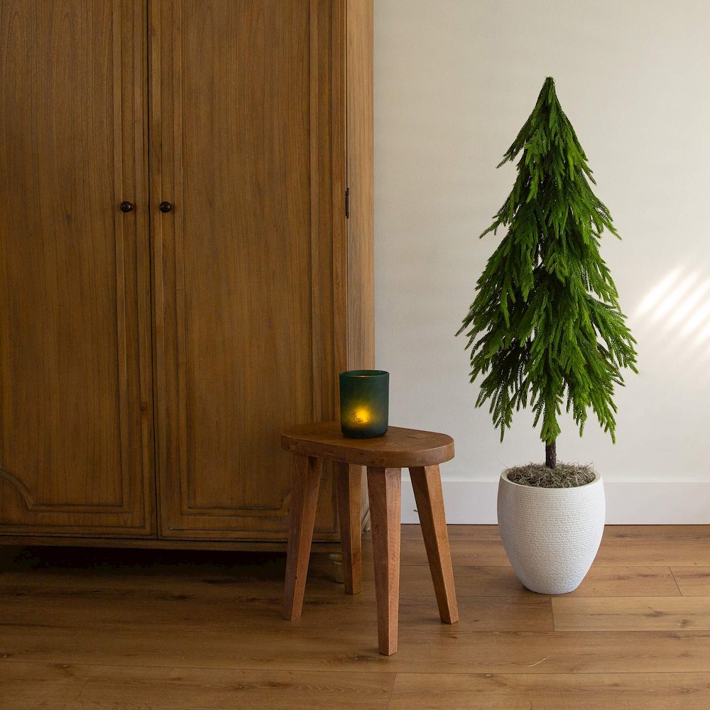 4ft. Artificial Real Touch Down Swept Norfolk Pine Tree with Natural Look. Picture 3