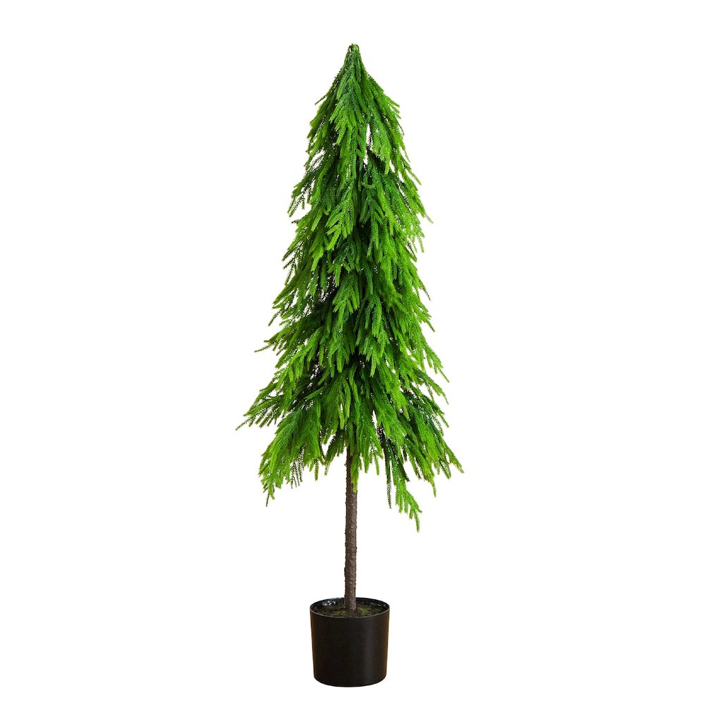 5ft. Artificial Real Touch Down Swept Norfolk Pine Tree with Natural Look. Picture 1