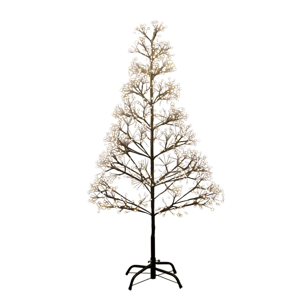 4ft. Pre-Lit Artificial Halloween Black Starburst Tree with 800 Fairy LED Lights. Picture 1