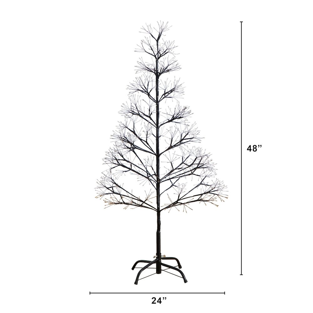 4ft. Pre-Lit Artificial Halloween Black Starburst Tree with 800 Fairy LED Lights. Picture 5