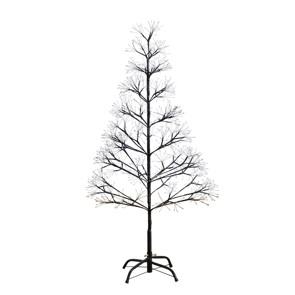 4ft. Pre-Lit Artificial Halloween Black Starburst Tree with 800 Fairy LED Lights. Picture 9