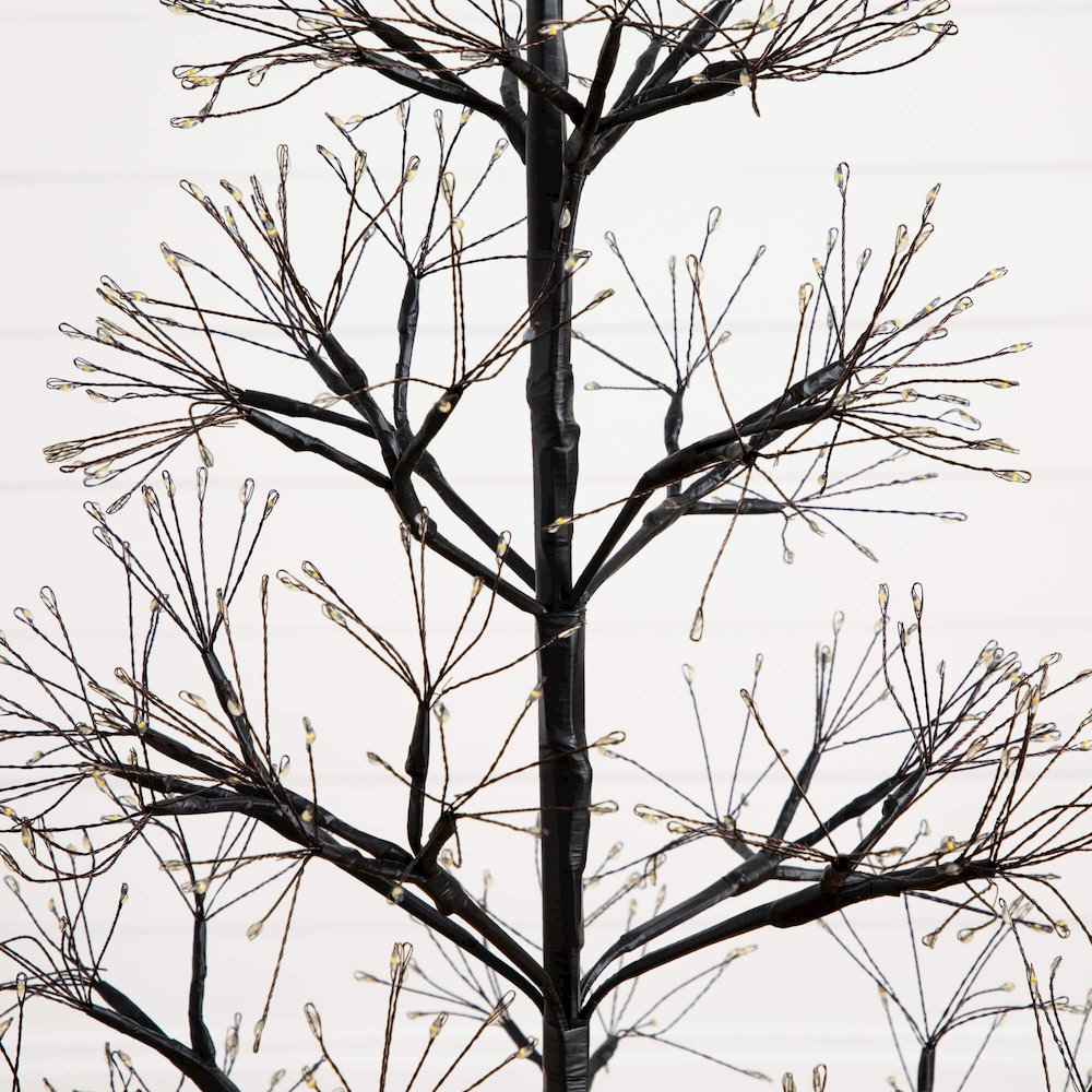 4ft. Pre-Lit Artificial Halloween Black Starburst Tree with 800 Fairy LED Lights. Picture 10