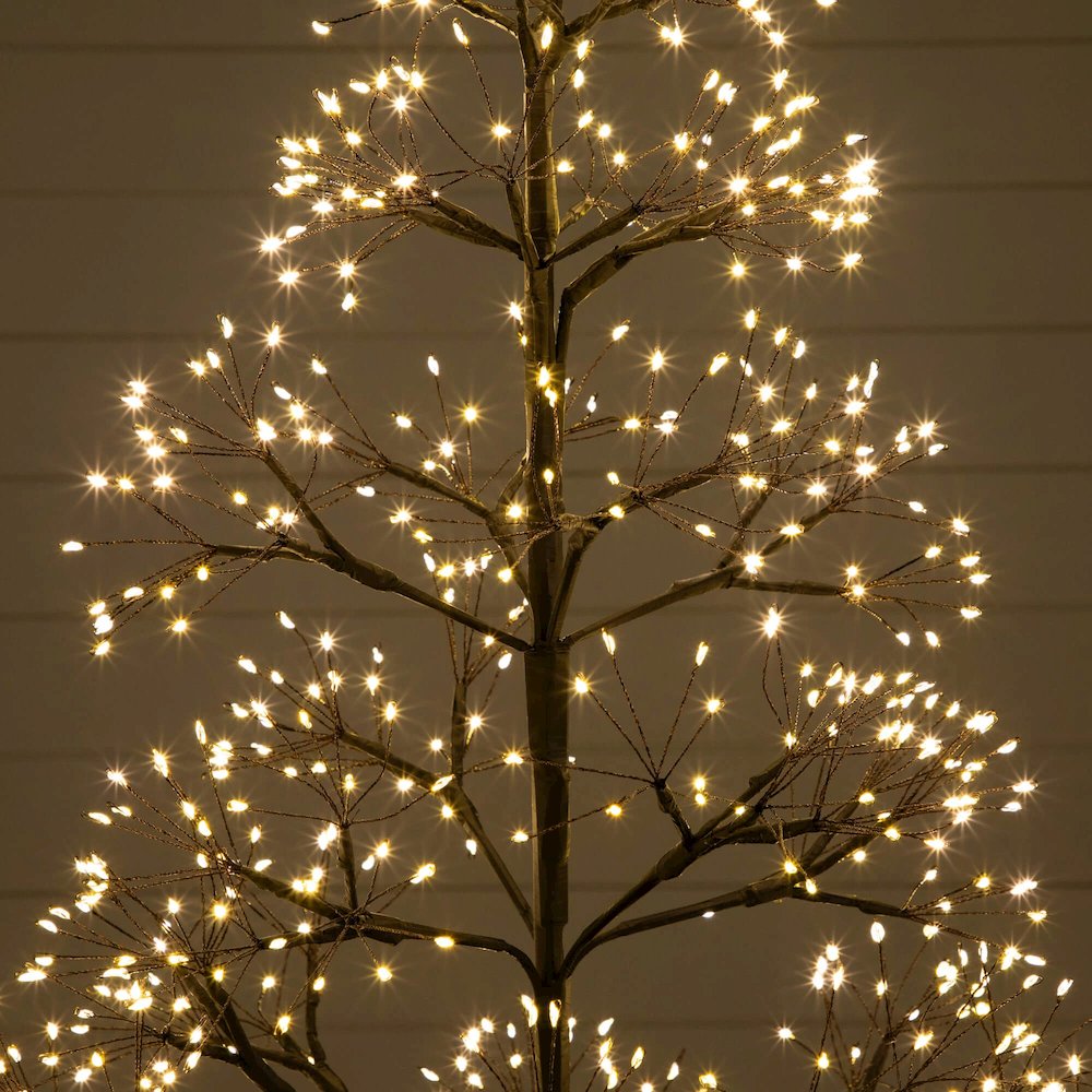 4ft. Pre-Lit Artificial Halloween Black Starburst Tree with 800 Fairy LED Lights. Picture 6
