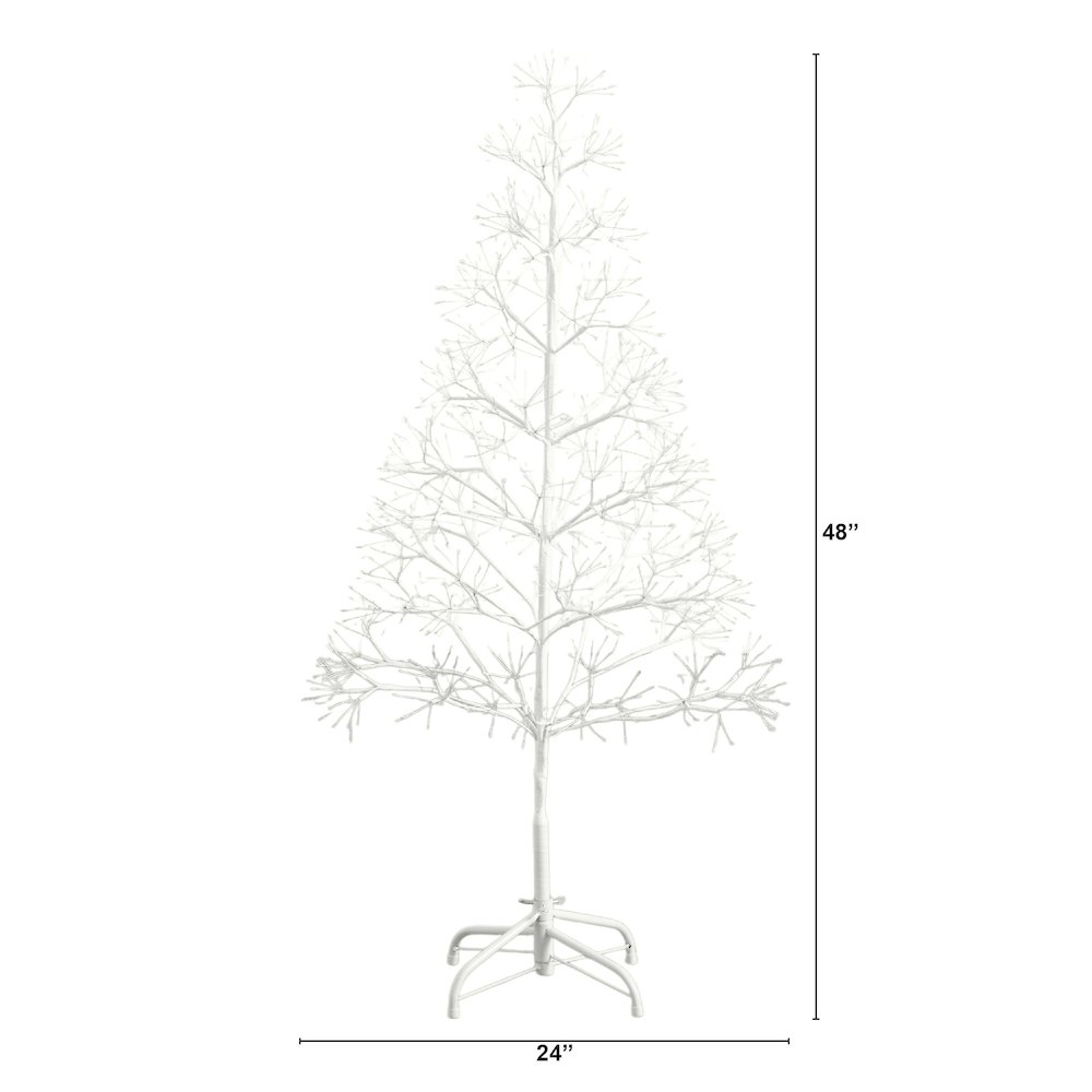 4ft. Pre-Lit Artificial White Starburst Tree with 800 Fairy LED Lights. Picture 4