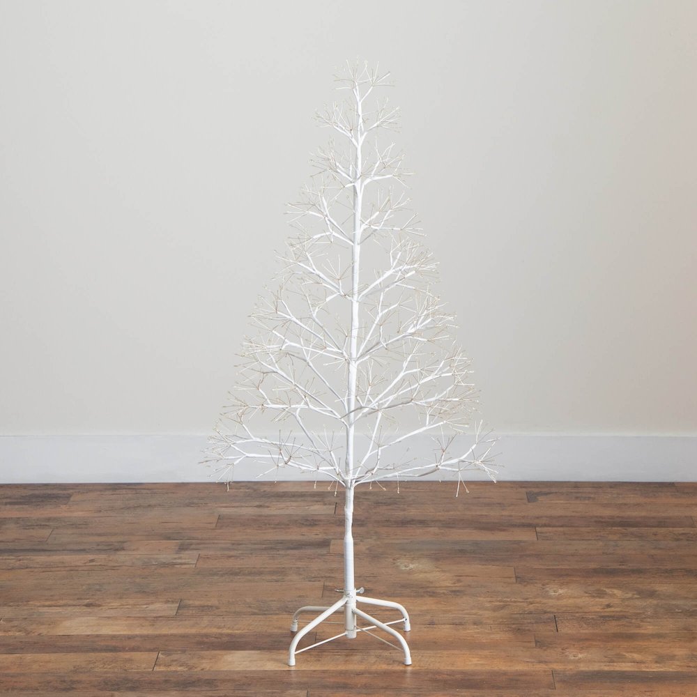 4ft. Pre-Lit Artificial White Starburst Tree with 800 Fairy LED Lights. Picture 9