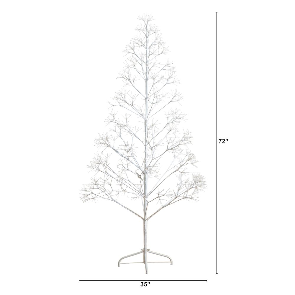 6ft. Pre-Lit Artificial White Starburst Tree with 1680 Fairy LED Lights. Picture 7