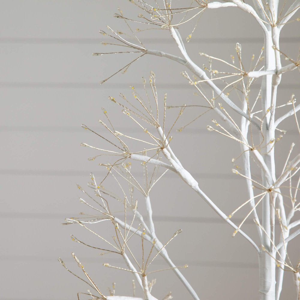 6ft. Pre-Lit Artificial White Starburst Tree with 1680 Fairy LED Lights. Picture 8