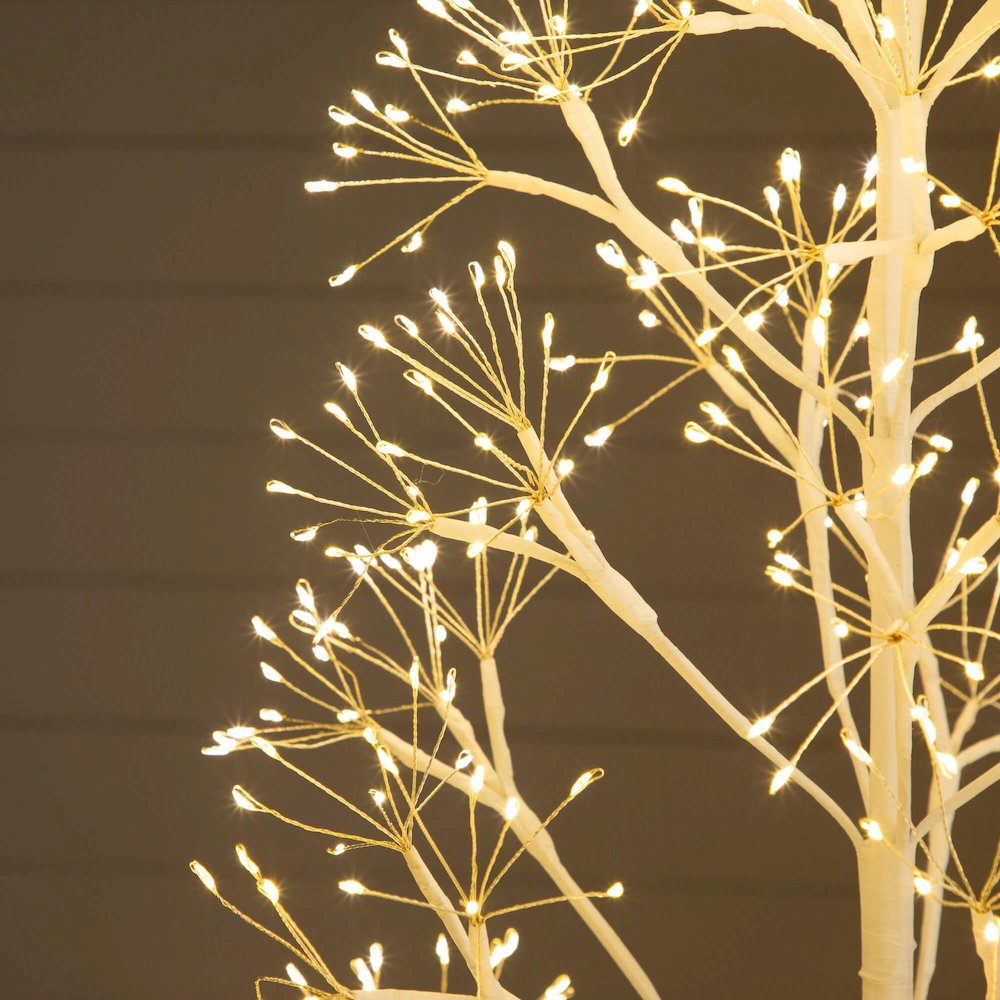 6ft. Pre-Lit Artificial White Starburst Tree with 1680 Fairy LED Lights. Picture 9
