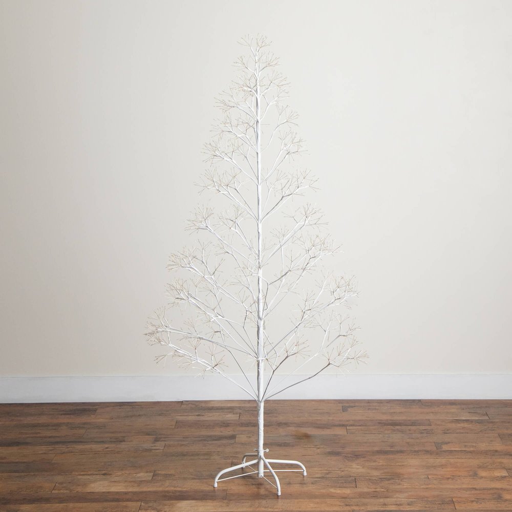 6ft. Pre-Lit Artificial White Starburst Tree with 1680 Fairy LED Lights. Picture 6