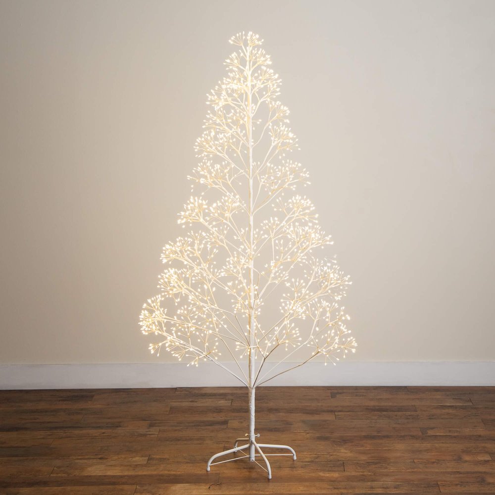 6ft. Pre-Lit Artificial White Starburst Tree with 1680 Fairy LED Lights. Picture 2