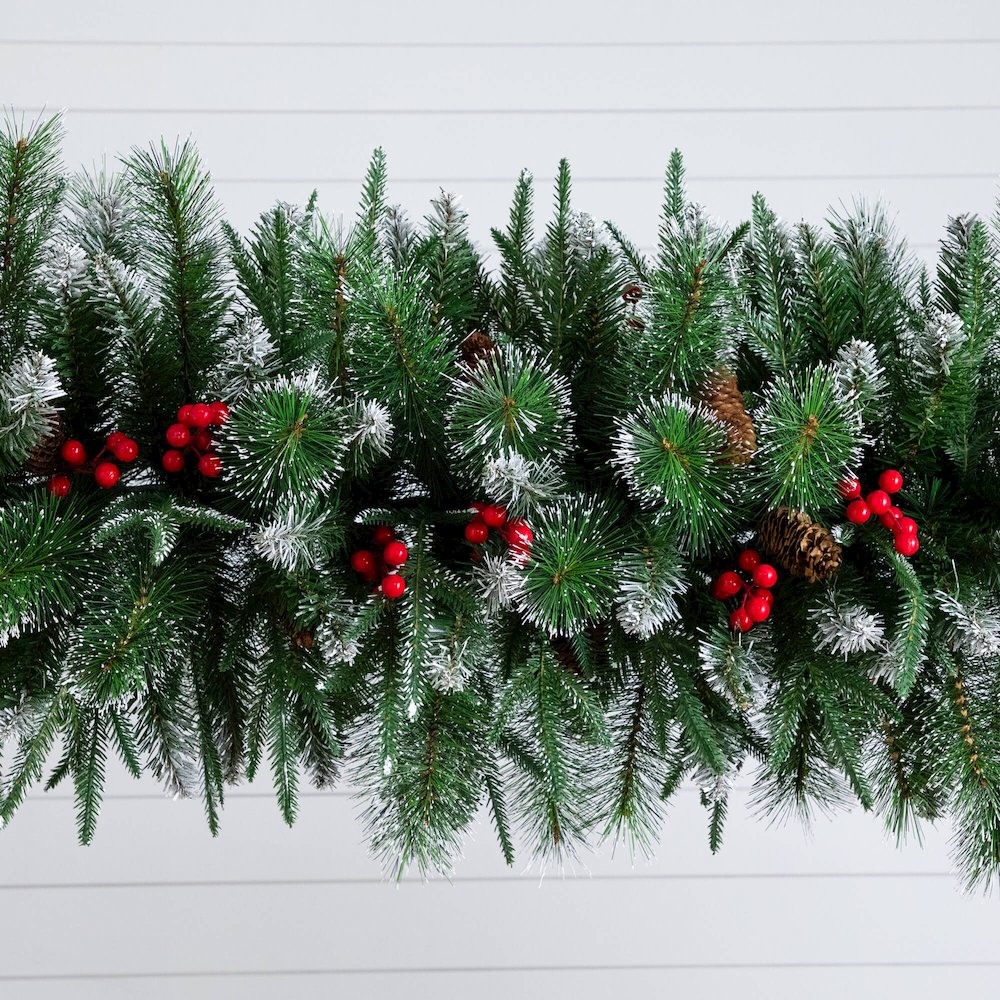 8ft. Artificial Holiday Green Christmas Pine Archway with Pinecones and Berries. Picture 7