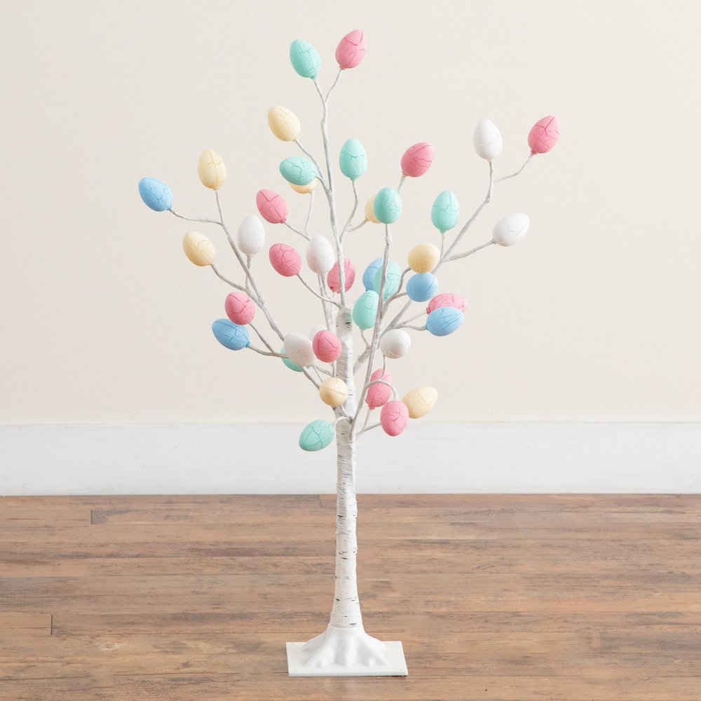 3ft. Pre-Lit Artificial Easter Twig Tree with 40 Egg Shaped LED Ornaments. Picture 5