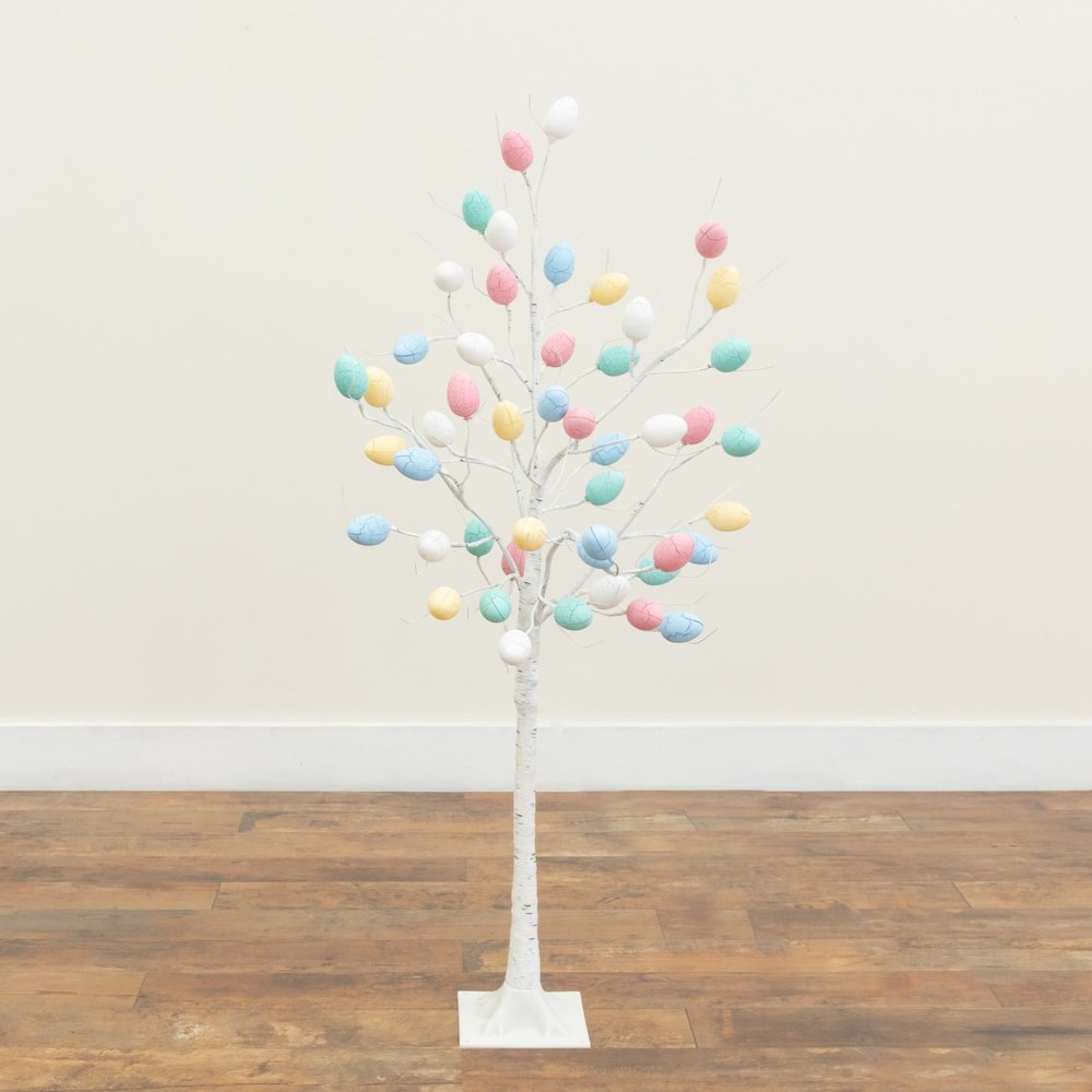 4ft. Pre-Lit Artificial Easter Twig Tree with 48 Egg Shaped LED Ornaments. Picture 7