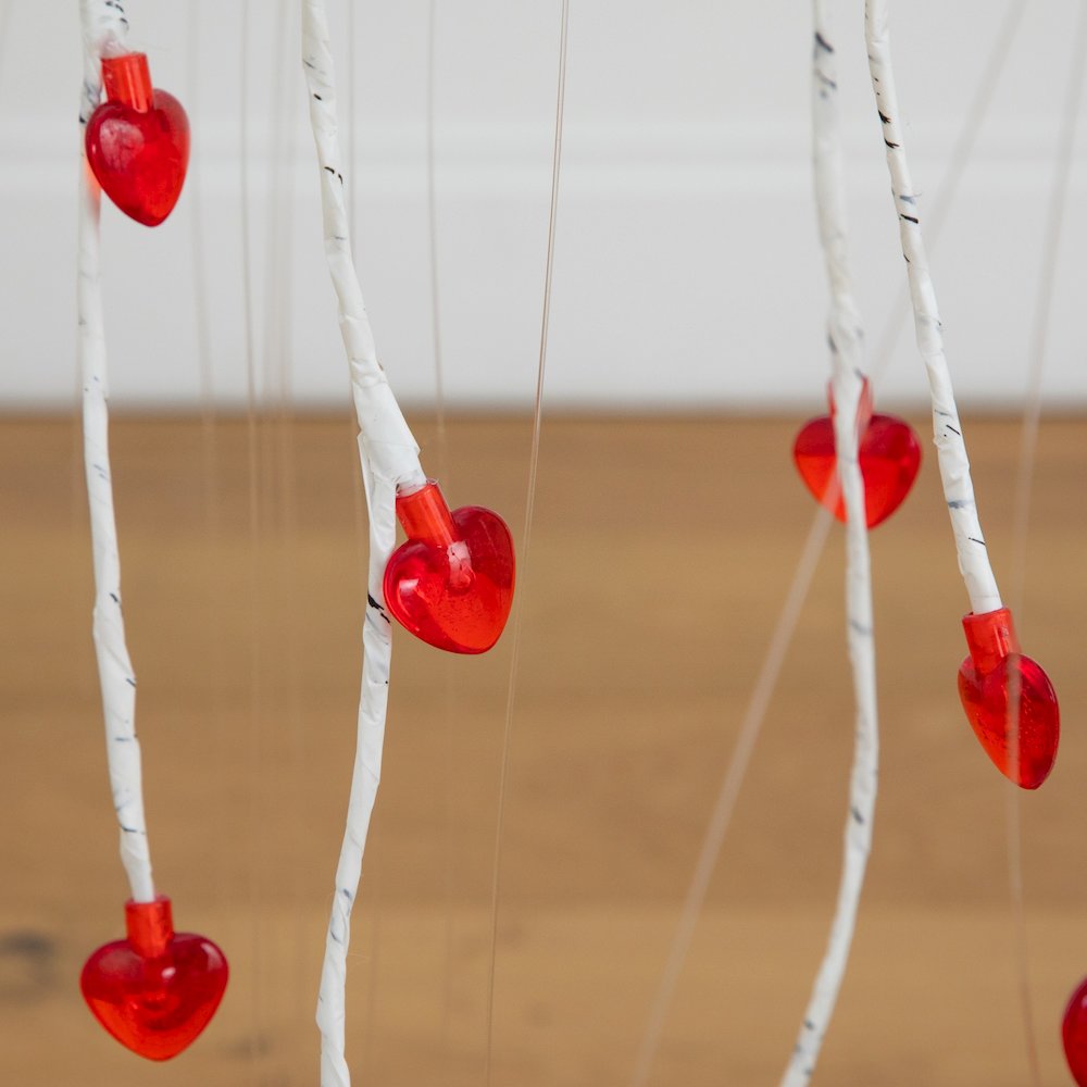 3ft. Pre-Lit Valentine's Day Willow Tree with 40 Heart Shaped LED Lights. Picture 7