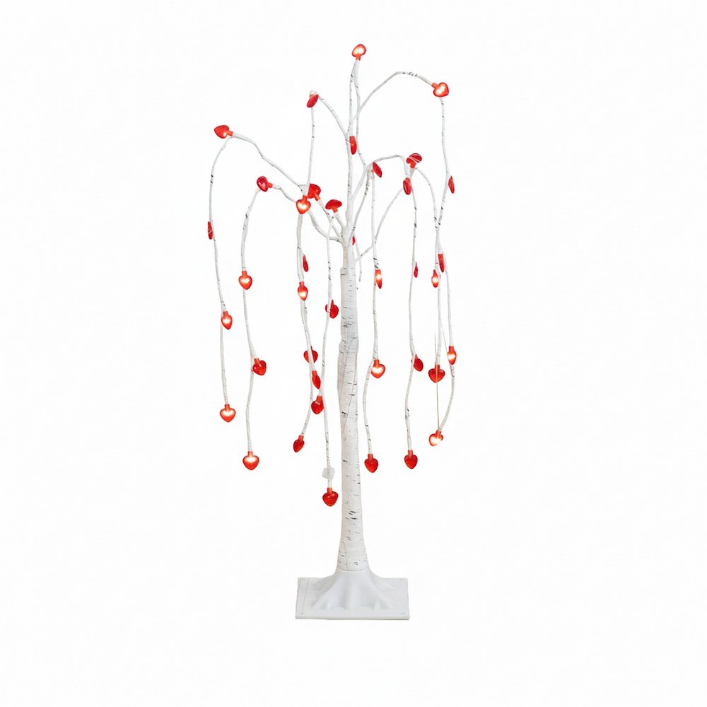 3ft. Pre-Lit Valentine's Day Willow Tree with 40 Heart Shaped LED Lights. Picture 1