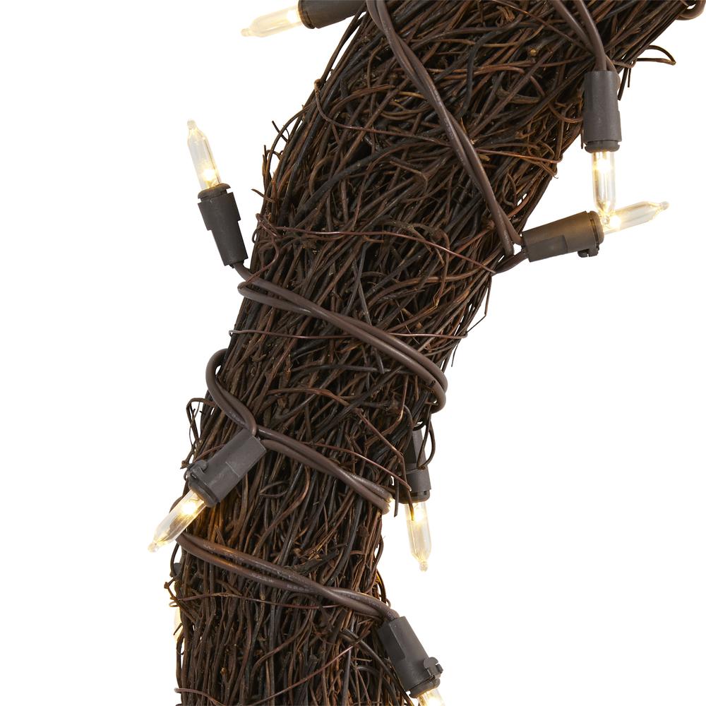 20in. Vine Wreath with 50 White Warm LED Lights. Picture 3