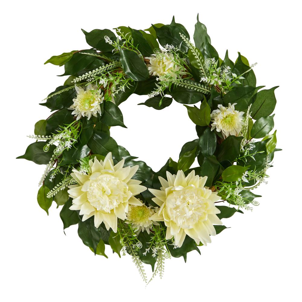 20in. Protea Artificial Wreath. Picture 1