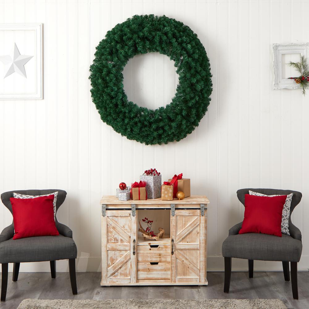Large Artificial Christmas Wreath with 714 Bendable Branches. Picture 6